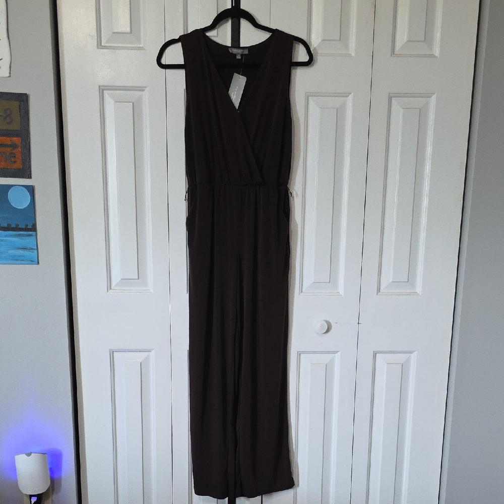 NY Collection Brown Jumpsuit